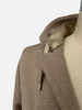 COTTON BLAZER WITH SILK DETAILS: TAUPE