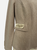 COTTON BLAZER WITH SILK DETAILS: TAUPE