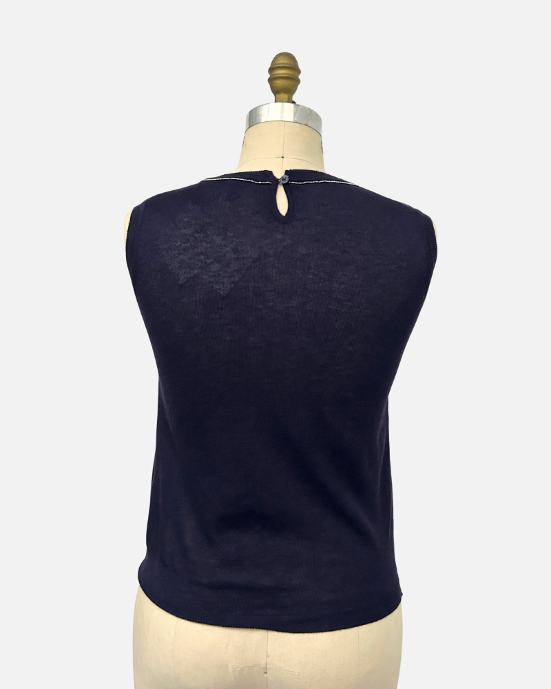 HAND DYE PONCHO W/ SEQUINS: AZURE