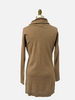 COWLNECK TUNIC  W/ BELT, TOBACCO