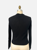 CASHMERE SHORT V-CARDIGAN WITH CRYSTALS: BLACK