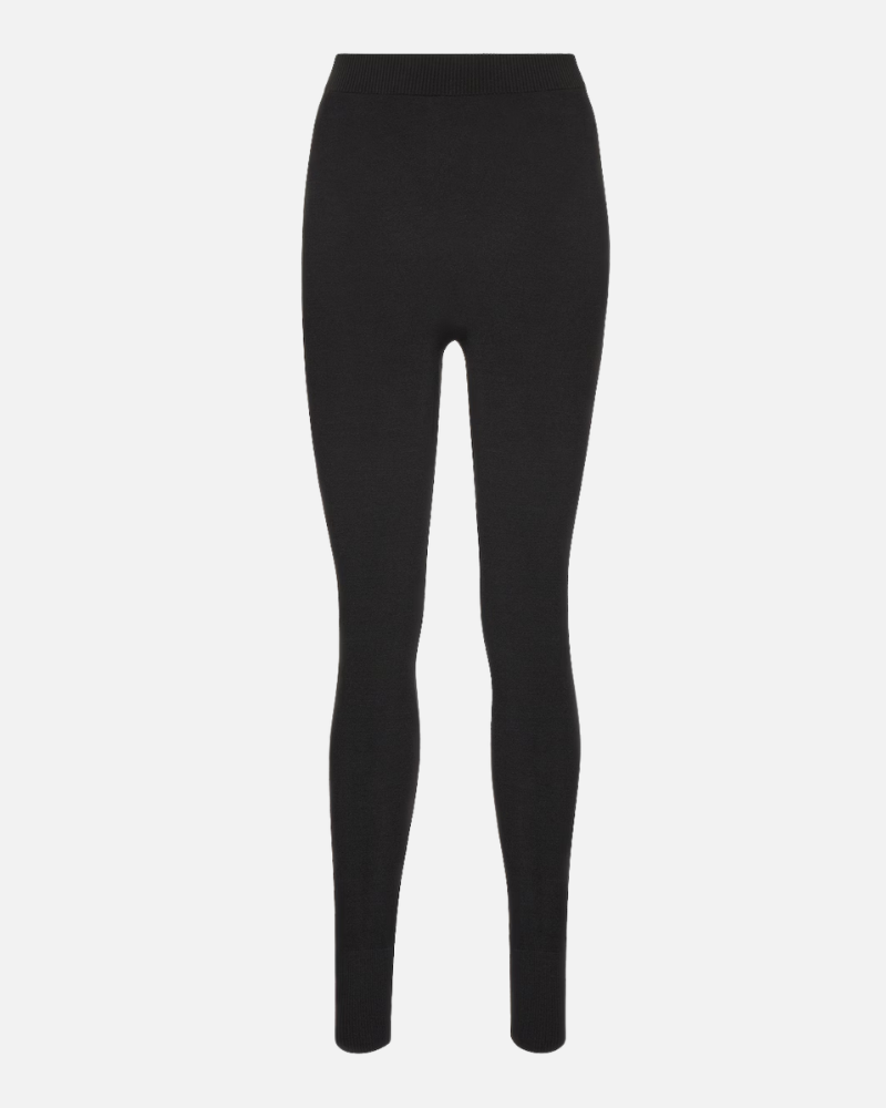 WOOL JERSEY LEGGING: BLACK