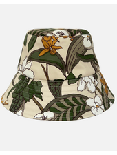 PRINTED COTTON  BUCKET HAT: ZANZIBAR: BEIGE