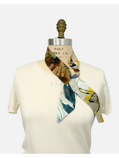 SILK TWILLY: SICILY PRINT: BEIGE -32" x 3"