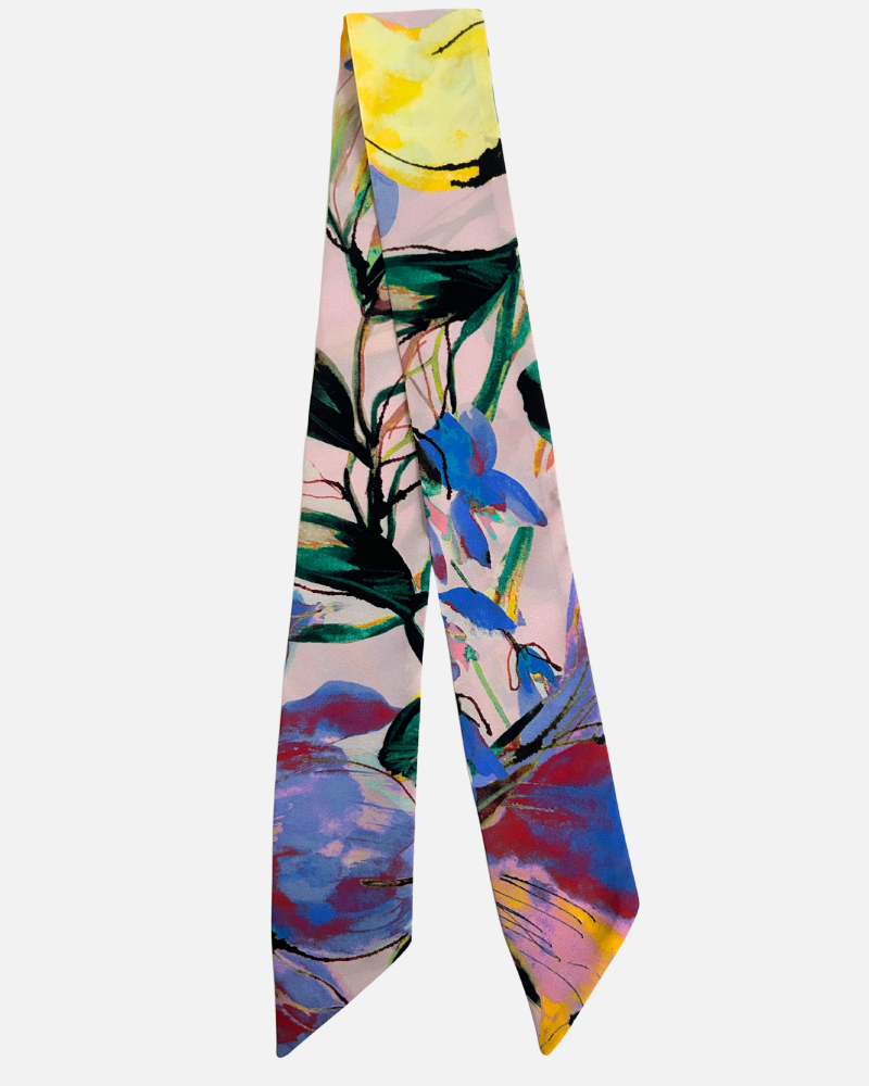 SILK TWILLY: SICILY PRINT: PINK -32" x 3"