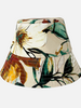 PRINTED SILK BUCKET HAT: SICILY: BEIGE
