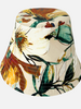 PRINTED SILK BUCKET HAT: SICILY: BEIGE