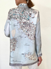 100% SILK PRINTED SHIRT: ITALY: BLUE