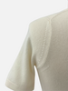 CASHMERE MIDDLE SLEEVES CREWNECK TOP: WHITE