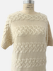 CASHMERE SWEATHER W/ BRAIDED DETAILS, IVORY