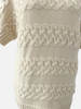 CASHMERE SWEATHER W/ BRAIDED DETAILS, IVORY