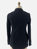 SHIRT WITH KNIT DETAIL: NAVY