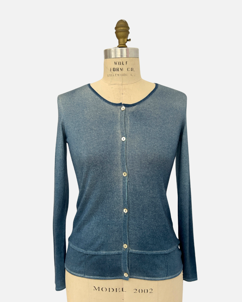 TIE DYE CARDIGAN:BLUE TONES