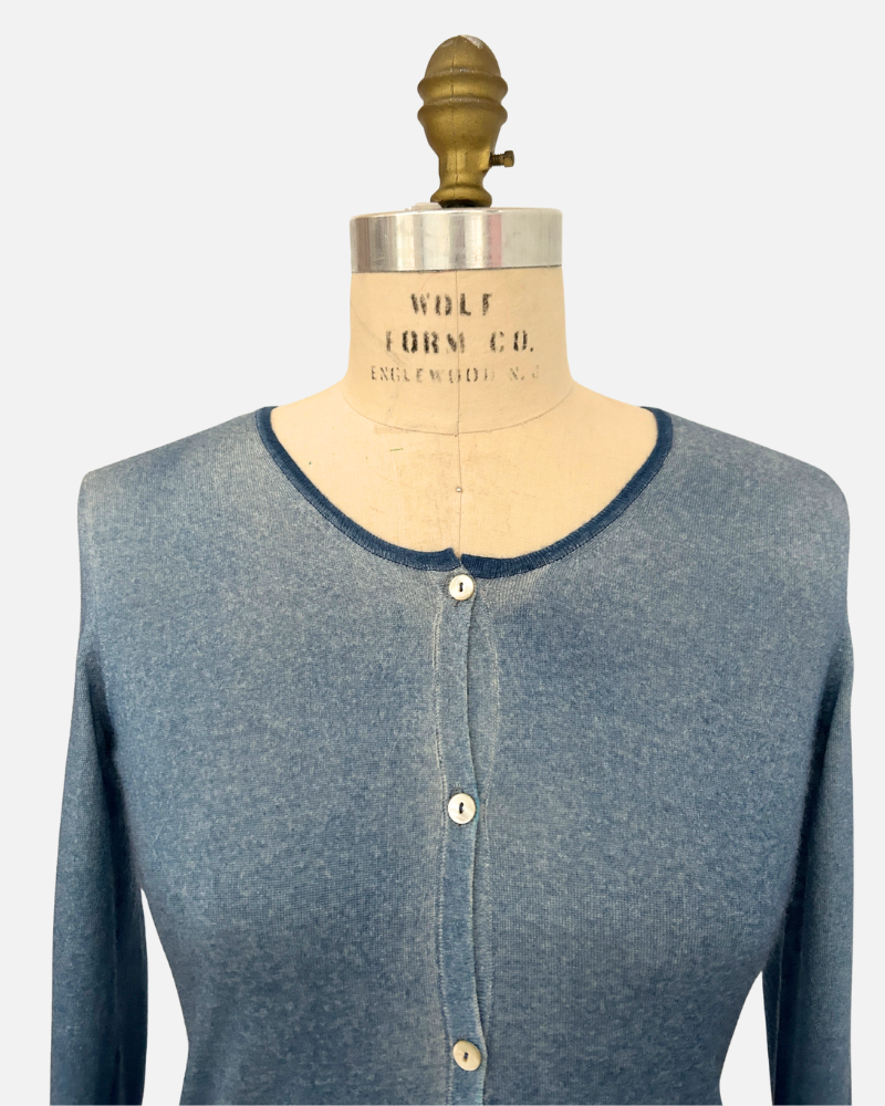 TIE DYE CARDIGAN:BLUE TONES