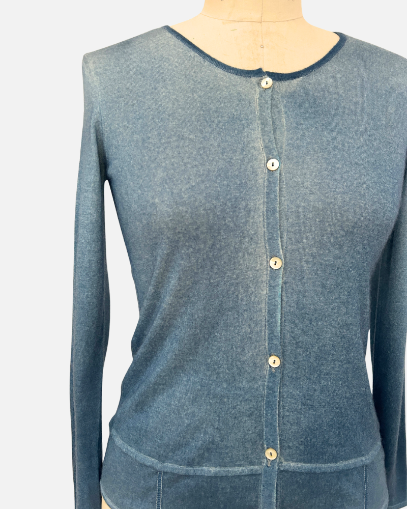 TIE DYE CARDIGAN:BLUE TONES