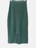 CASHMERE KNIT LONG SKIRT, TEAL GREEN