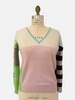 FRANCA MULTICOLOR V NECK PINK