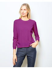 SUPERFINE LIGHT WEIGHT CREW SWEATER: PLUM