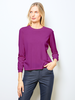 SUPERFINE LIGHT WEIGHT CREW SWEATER: PLUM