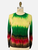 SUPERFINE LIGHT WEIGHT CREW SWEATER: ZANZIBAR  TIE DYE