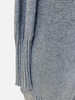 Textured Knit Cardigan with Ribbed Details: BLUE