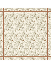 CASHMERE PRINTED SCARF: WELLINGTON: BEIGE