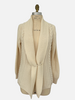Chunky Knit Cardigan with Cable Knit Design: IVORY