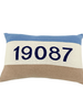 PILLOW 19087, 16" x 24", AZURE-NAVY-BEIGE