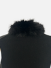 LEATHER VEST WITH FOX COLLAR AND CASHMERE BLACK