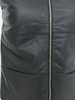 LEATHER VEST W/ TRIM: BLACK