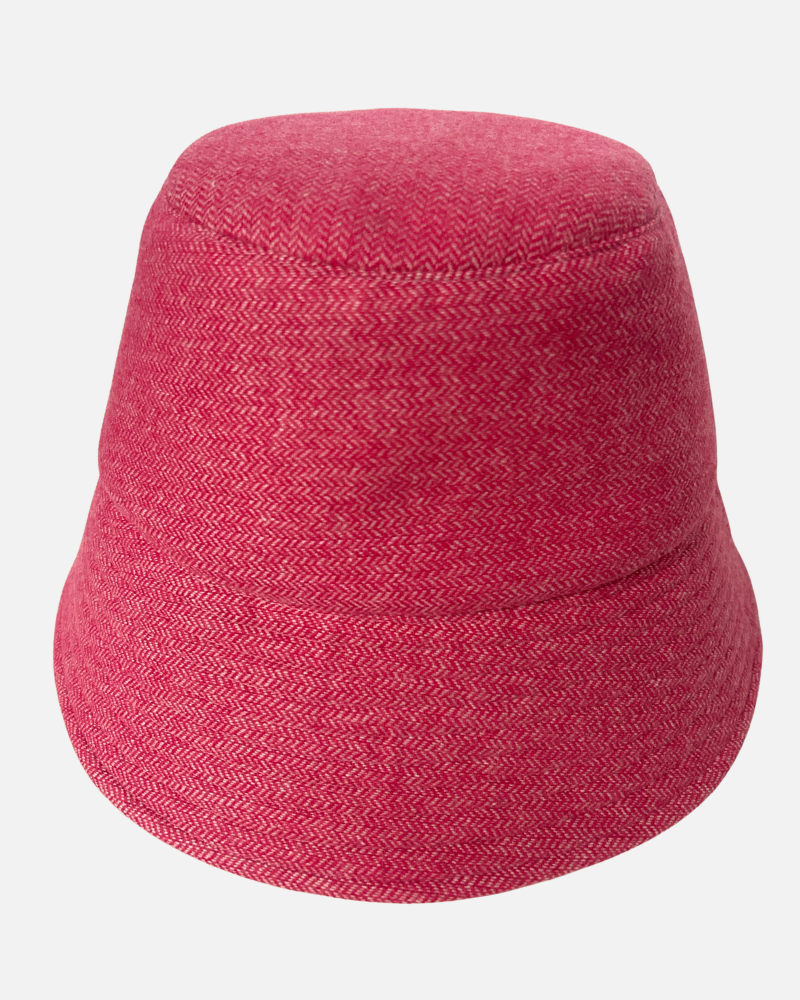 CASHMERE BUCKET HAT: PINK