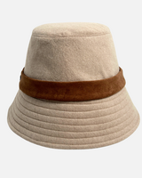 CASHMERE BUCKET HAT: BEIGE
