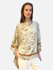 CASHMERE PRINTED PONCHO: WELLINGTON: BEIGE