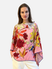 CASHMERE PRINTED PONCHO: COSMO: PINK