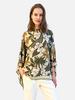 PRINTED CASHMERE PONCHO: ZANZIBAR: BEIGE