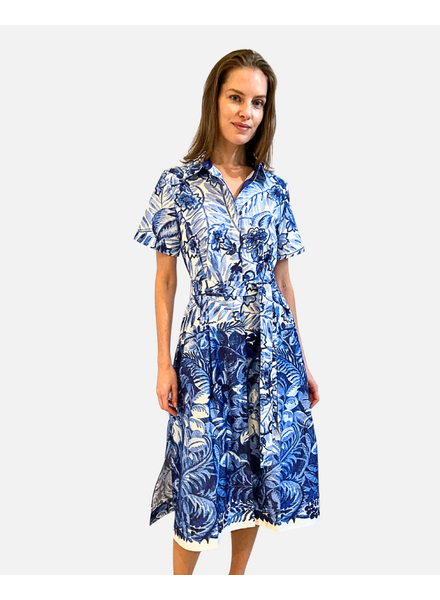 NO WAIST HALFSLEEVEES  DRESS: CORSICA: BLUE