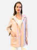 DOUBLE-FACE CASHMERE DUSTER W/ STITCH DETAILS: LILAC-PINK