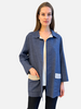DOUBLE FACE CASHMERE CAPE W/ POCKETS: NAVY