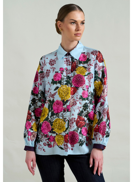 SANREMO SILK SHIRT: BLUE