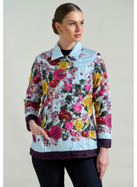 SANREMO QUILTED JACKET: BLUE