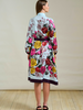 SANREMO SILK LONG SLEEVE DRESS: BLUE