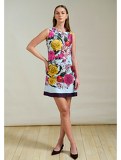 SLEEVELESS SILK DRESS SANREMO: BLUE