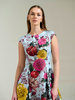 LONG SILK DRESS WITH CAP SLEEVES SANREMO