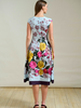 LONG SILK DRESS WITH CAP SLEEVES SANREMO