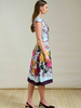 LONG SILK DRESS WITH CAP SLEEVES SANREMO