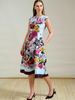 LONG SILK DRESS WITH CAP SLEEVES SANREMO