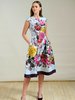 LONG SILK DRESS WITH CAP SLEEVES SANREMO