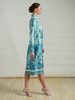 CORSICA GREEN LONG SLEEVES SILK DRESS