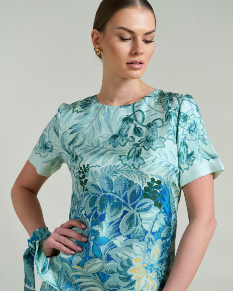 SILK CORSICA GREEN DRESS