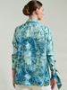SHIRT COLLAR SILK PRINTED SHIRT: CORSICA GREEN